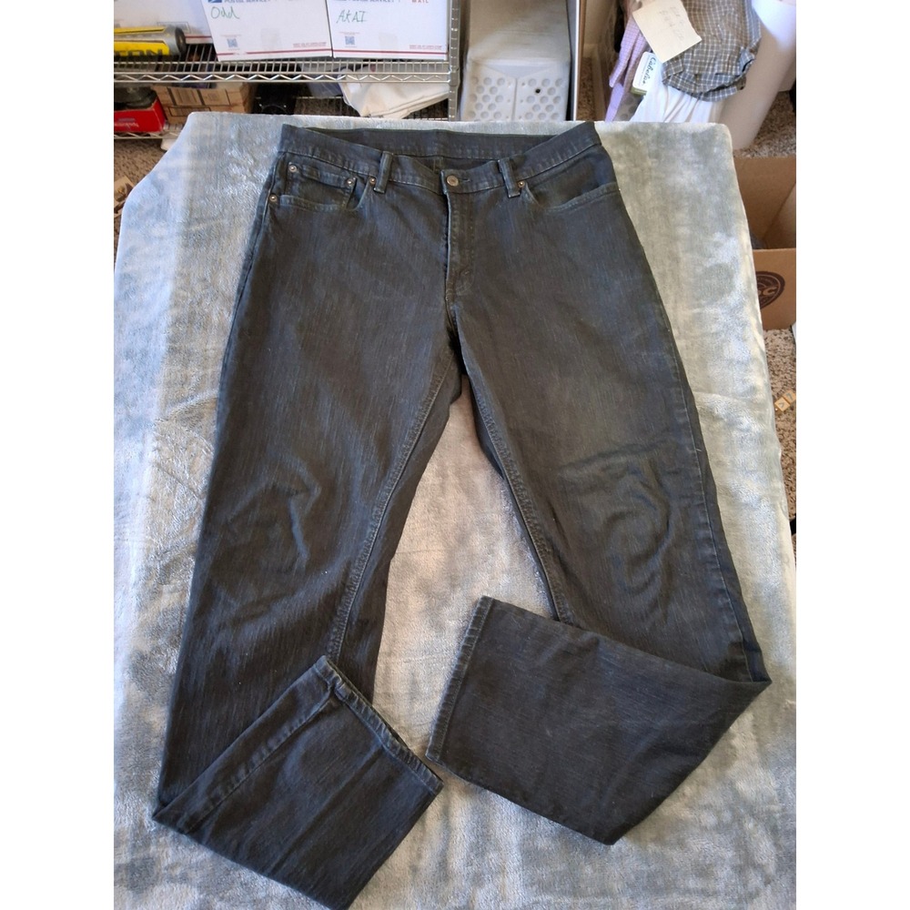 Levis 511 Slim Fit Jeans Mens 33x34 Dark Gray Charcoal Denim Pants‎ 18181-0034